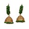 Indian Jhumka Earrings for Women - Faux Pearl Hoop Jhumka Earrings Meenakari Jhumkas with Gold Platting Bollywood Style Dangle Drop Earring Ethnic Chandbali Jewelry for Bride Gift for Her